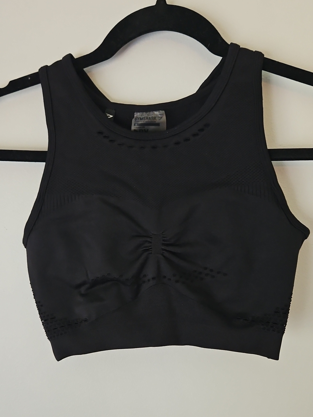 Gymshark Black Seamless High-Neck Crop Top